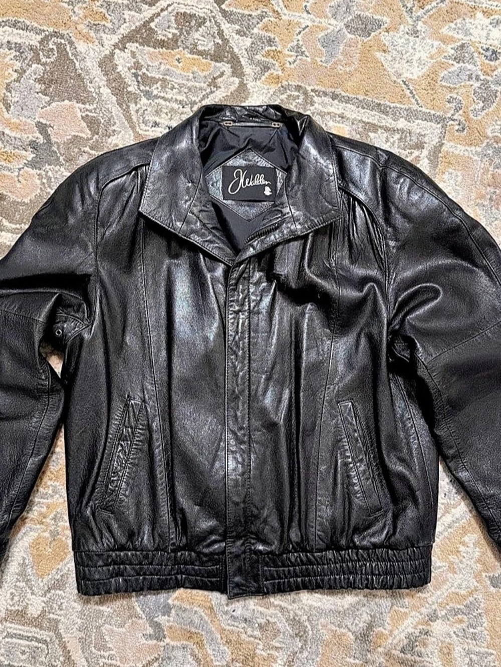 80s J Walden Black Leather Jacket